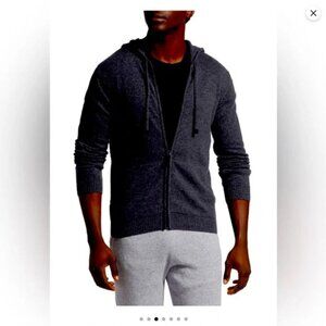 Saks Fifth Avenue Men’s 100% Cashmere Zip Hoodie In Gunmetal Grey